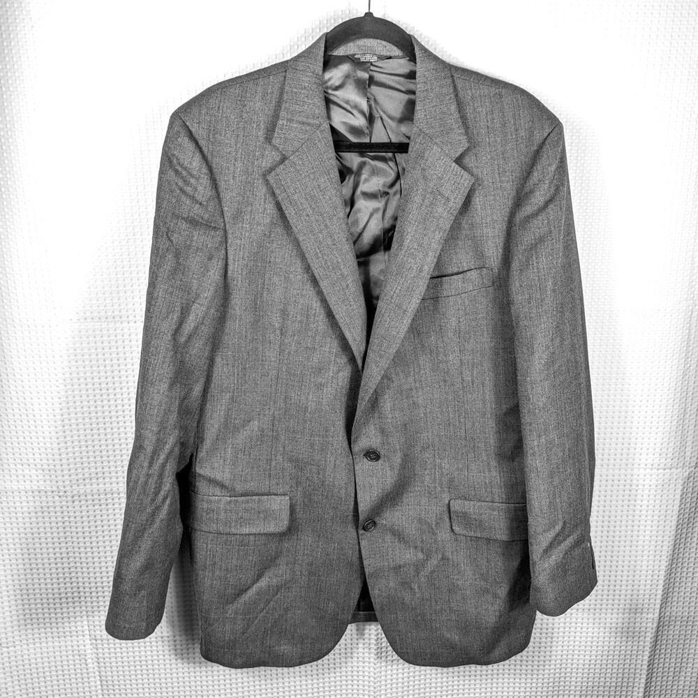 Gant 44R Gray Wool Blazer Mens 100% Pure Wool USA Made Union Tailored Gibsons